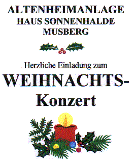 Weihnachtskonzert 1999